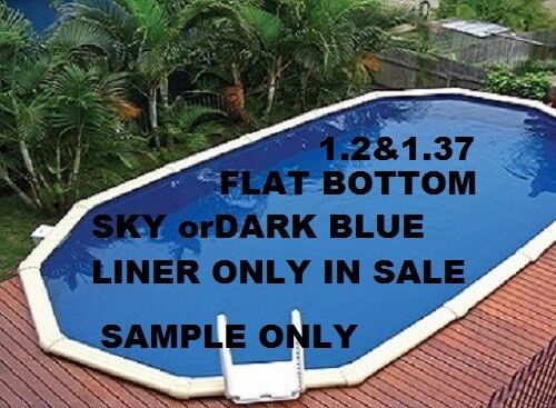 ABOVE GROUND POOL LINER 16 X 12' 6 (5 X 3.8) fit all 12'6 wide SKY or DARK blue